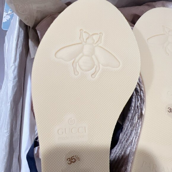 Gucci GG Marmont Platform MATELASSÉ Wedge Heels Espadrille Black Leather EU 35.5 - Picture 12 of 14